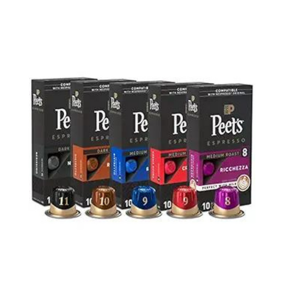 50-Count Peet's Coffee Nespresso Original Espresso Coffee Pods (Variety Pack)