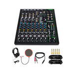 Mackie ProFX10v3 Mezclador profesional USB de 10 canales + paquete de auriculares Tascam