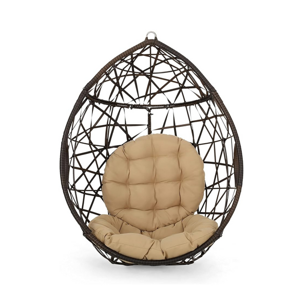 Christopher Knight Indoor/Outdoor Wicker Tear Drop Hanging Chair