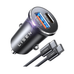 Lisen 95W PD65W USB-C Dual Port Car Phone Charger Adapter