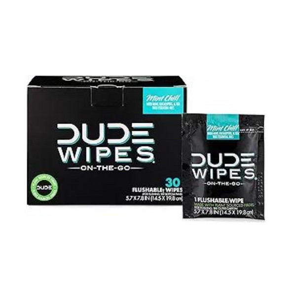 30-Count Dude Extra Large Travel Flushable Wipes