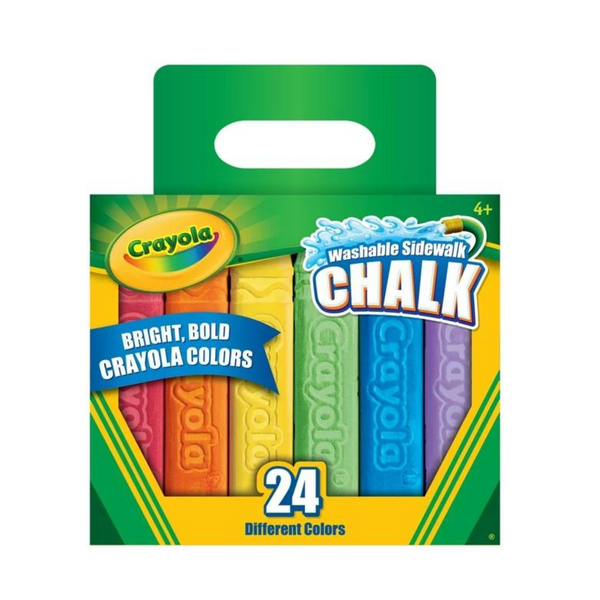 Tiza lavable para aceras Crayola de 24 unidades