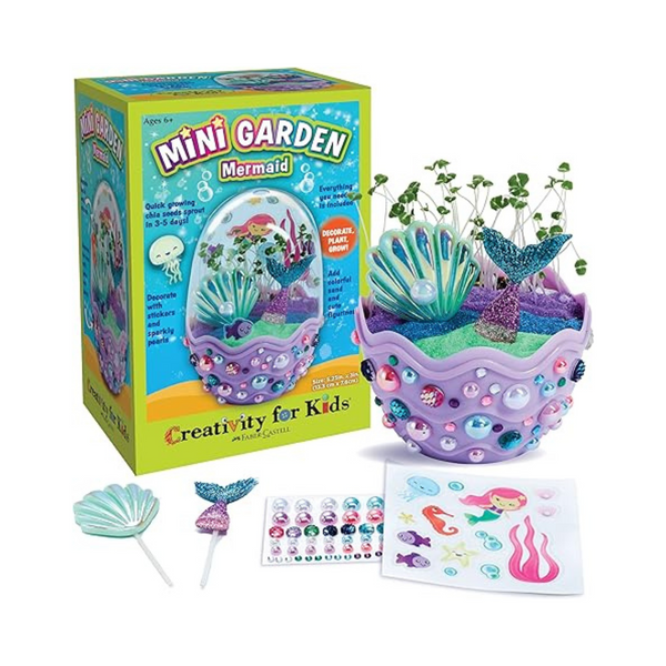 Creativity for Kids 6-Piece Mini Garden Mermaid Terrarium