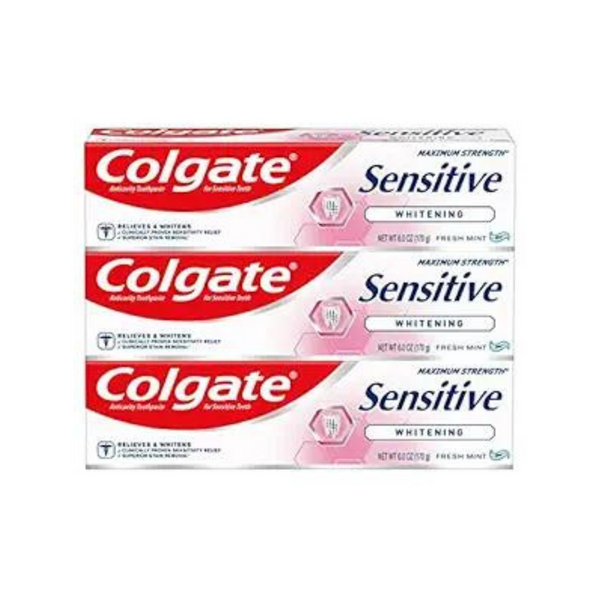 3-Pack 6-Oz Colgate Maximum Strength Whitening Toothpaste (Fresh Mint)