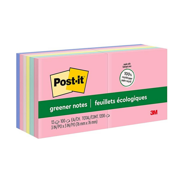 12-Count 100-Sheet Post-it Mini 1.5" x 2" Sticky Notes