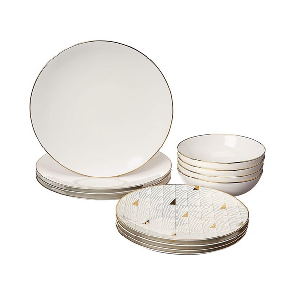 Lenox White Trianna 12-Piece Dinnerware Set