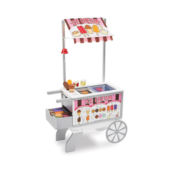 Carrito de comida de madera para bocadillos y dulces Melissa &amp; Doug