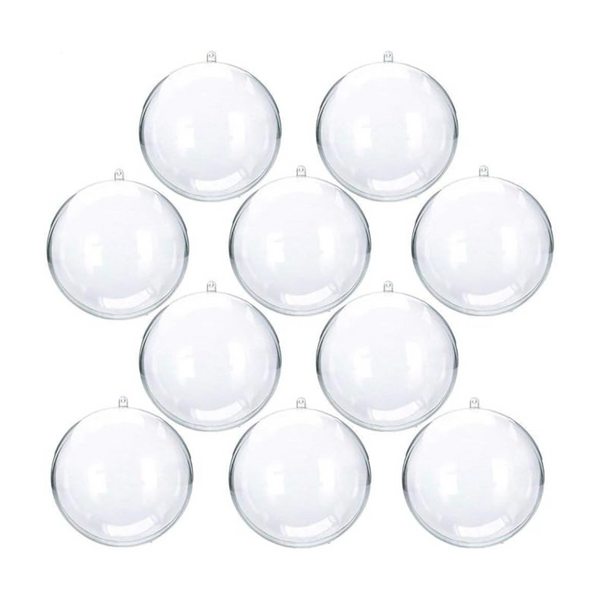 Paquete de 10 adornos navideños transparentes rellenables Uniqled