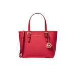 Michael Kors Jet Set Travel Extra-Small Saffiano Leather Tote Bag (Bright Red)