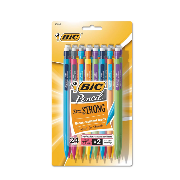 24-Ct BIC Xtra-Strong Thick Lead Mechanical Pencils