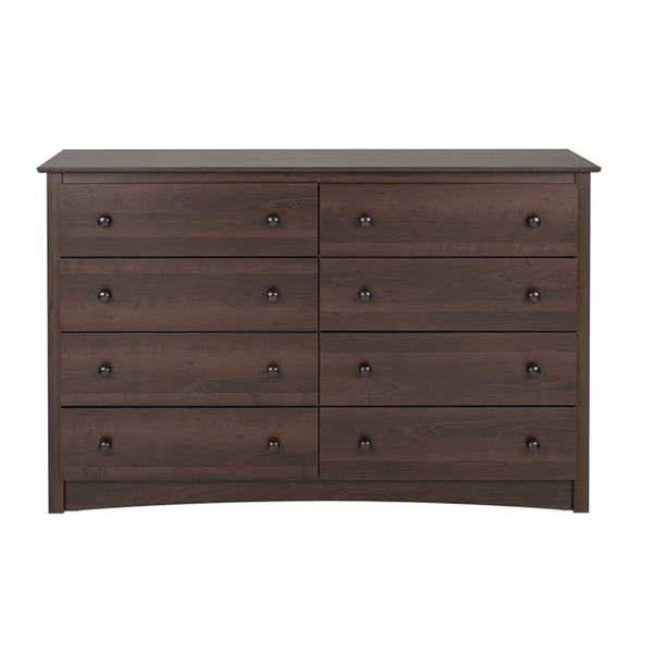 Prepac Fremont 8 Drawer Double Dresser for Bedroom