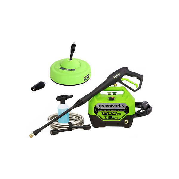 Greenworks 1900 PSI 1.2 GPM Electric Pressure Washer Combo Kit