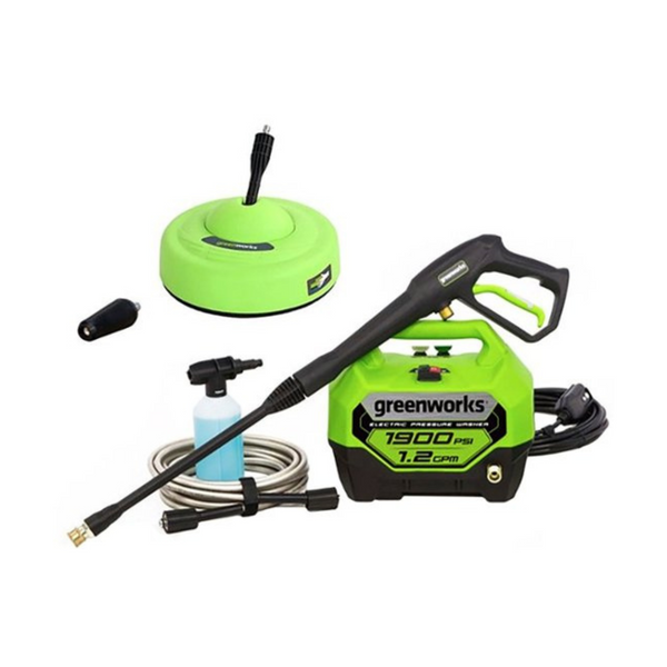 Greenworks 1900 PSI 1.2 Gpm Electric Pressure Washer Combo Kit