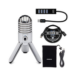 Samson Meteor Mic USB Studio Condenser Microphone Bundle (Chrome)