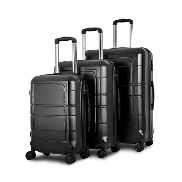 3-Piece DLPIN Hardside Luggage Sets with Spinner Wheels