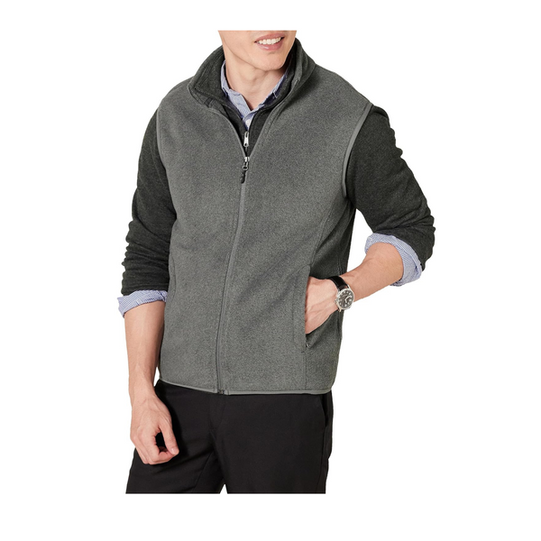 Amazon Essentials Men's Full-Zip Polar Fleece Vest