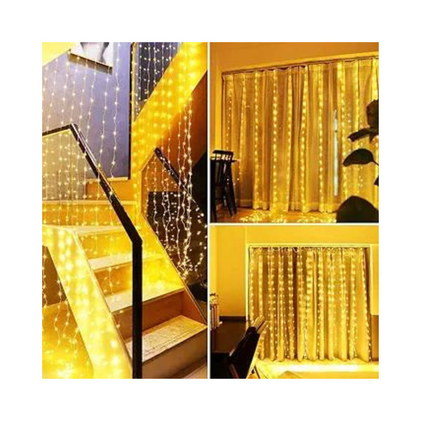 Cxyhmg 300 Fairy USB Powered LED Curtain String Lights,(9.8 x 9.8 ft)