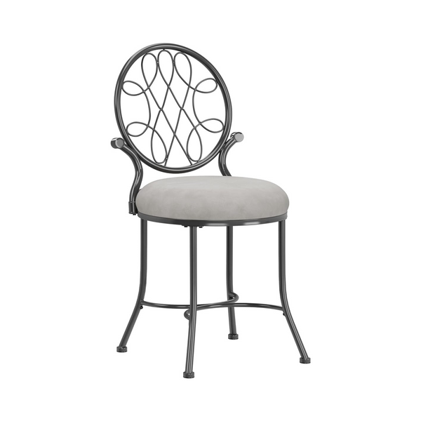 Hillsdale O'Malley Vanity Stool with Spiral Pattern Design