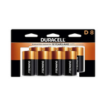 8-Pack Duracell Coppertop D Batteries with Long-lasting Power