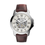 Fossil Men's Automatic Watch w/ Stainless Steel and Leather Band