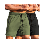 2-Pack Men's Workout Shorts w/ Zipper Pockets