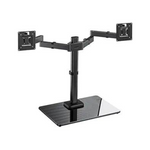 Ergear Dual Monitor Stand w/ Tempered Glass Base (17 to 32")