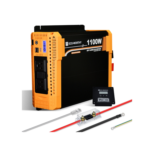 Eco-Worthy Solar Hybrid Inverters w/ Controllers: 600W 12V Inverter