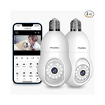 2-Pack LaView 4MP Wireless Smart Bulb Security Camera