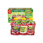 Mott's Pouches No Sugar Added Applesauce Variety Pack, 20 Pack