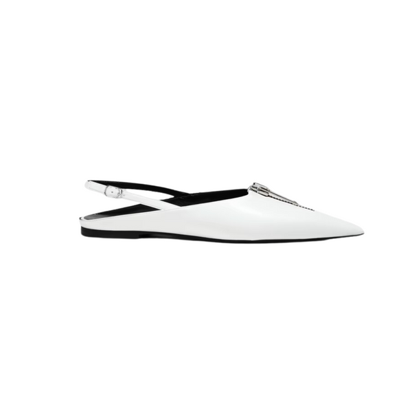 Stella Mccartney Faux Leather Slingback Point-Toe Flats