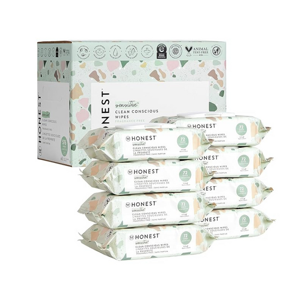 576 Ct The Honest Company Clean Conscious Unscented Wipes