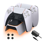 NexiGo Dual PS5 Controller Charger with Thumb Grip Kit