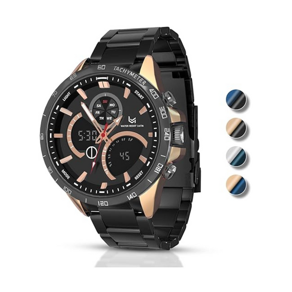 Verulean Men's Stainless Steel Waterproof Sport Watch