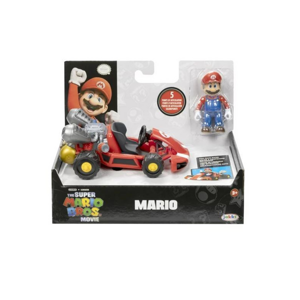 2.5" The Super Mario Bros. Movie: Mario Action Figure w/ Pull Back Racer Toy