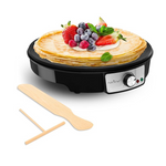 NutriChef Nonstick 12" Electric Griddle & Crepe Maker Cooktop