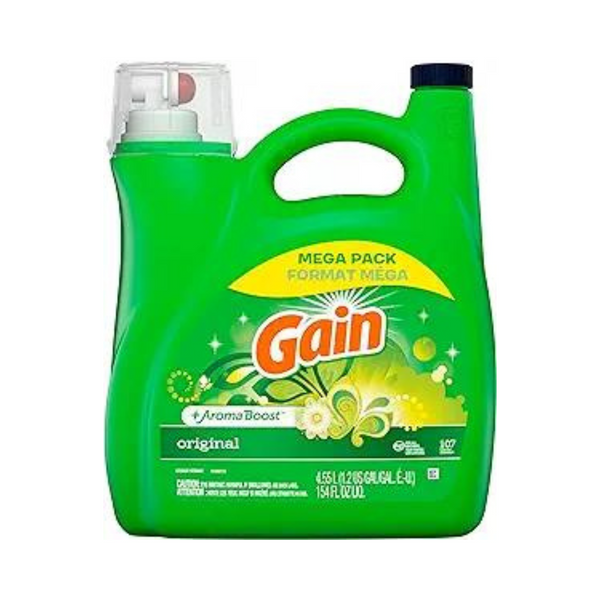 Gain + Aroma Boost Liquid Laundry Detergent Original Scent 107 Load Bottle