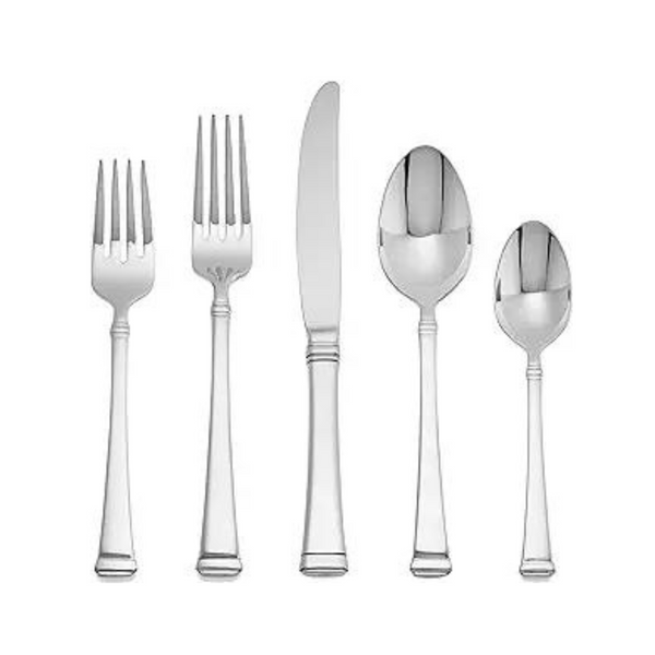 Mikasa Harmony 45-Piece 18/10 Stainless Steel Flatware Set with Serving Utensil Set, Service for 8