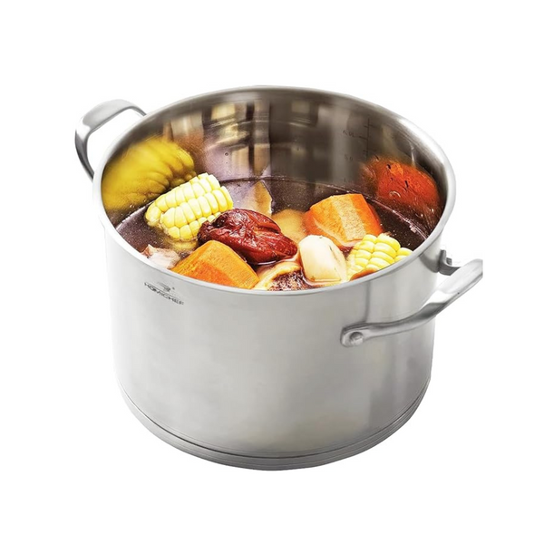 8Qt Stainless Steel Stock Pot w/Lid