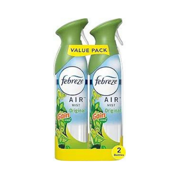 Pack of 2 Febreze Odor-Fighting Air Freshener, with Gain Scent, Original Scent