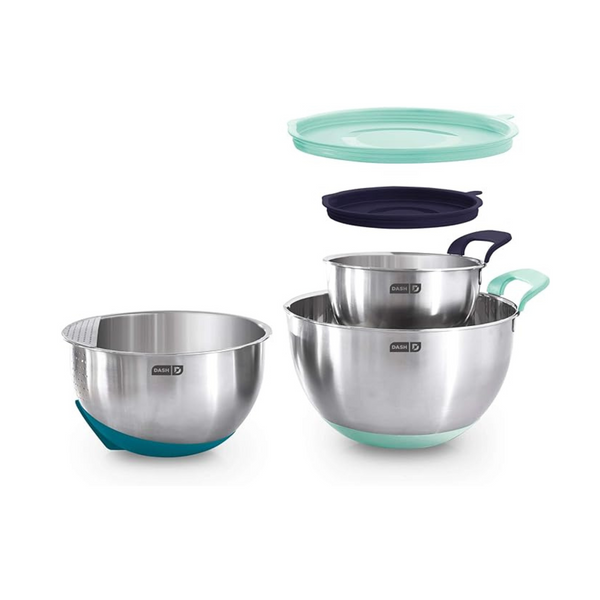 Dash Set of 3 Stainless Steel Mixing Bowls