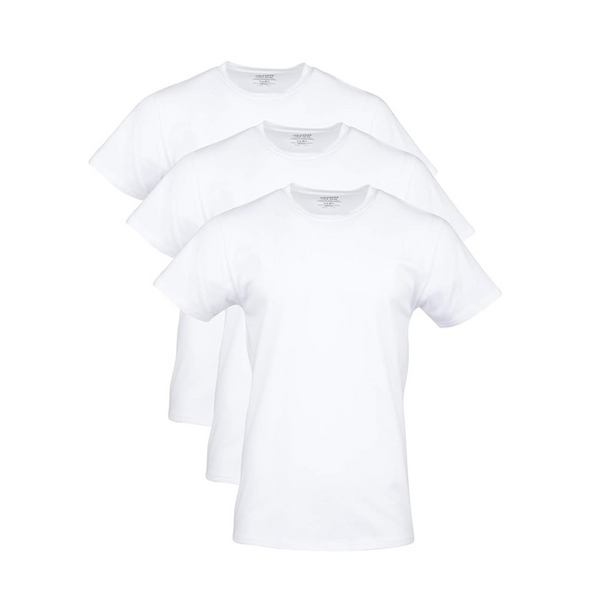 3-Pack Gildan Men's Cotton Stretch Crew T-Shirts