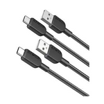 2-Pack Anker 3' USB-A to USB-C Cables (Black)