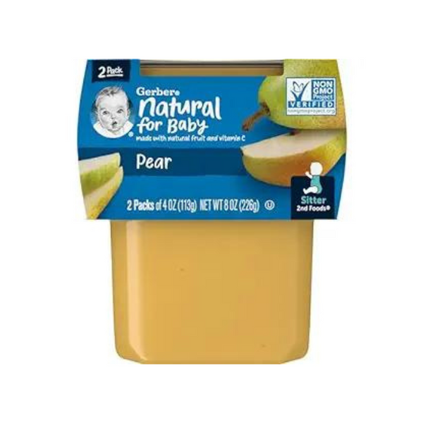 16-Ct Gerber 2nd Food Baby Food Pear Puree Tubs