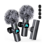 2-Piece Leettus Lavalier Wireless Microphone