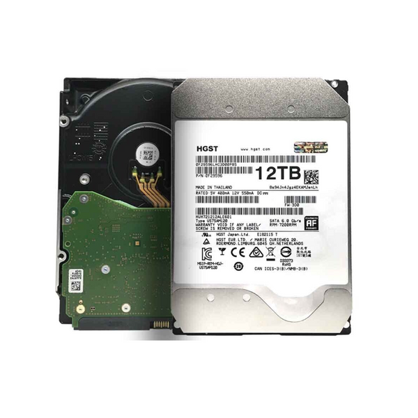 Refurb: 12TB HGST Ultrastar He12 7.2K RPM SATA 3.5" Internal Hard Drive + 5yr Warranty