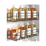 2-Pack Large Capacity Rustproof Metal Shelves For Shower