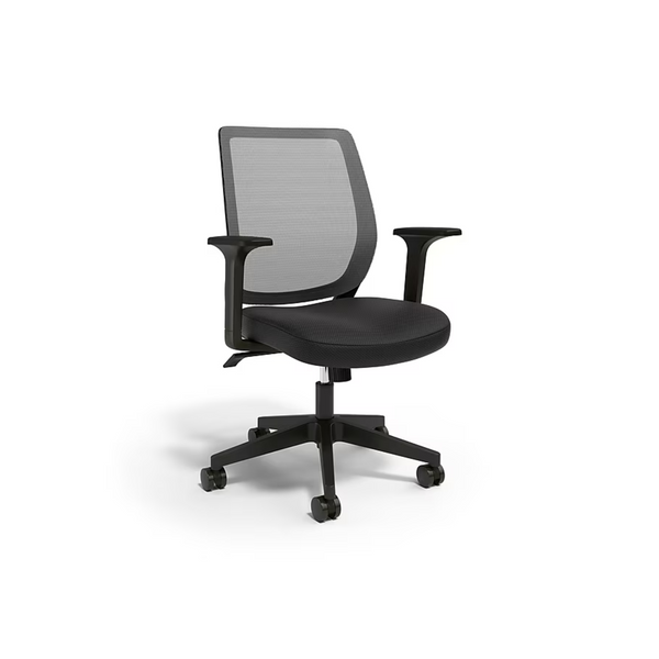 Union & Scale Essentials Ergonomic Fabric Swivel Task Chair (Black)