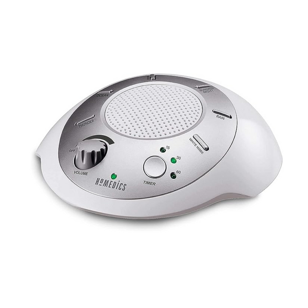 HoMedics White Noise Sound Machine, Battery or Adapter Charging Options