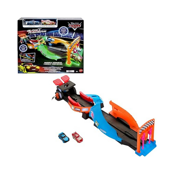 Mattel Disney and Pixar Cars Glow Racers Launch & Criss-Cross Track Set