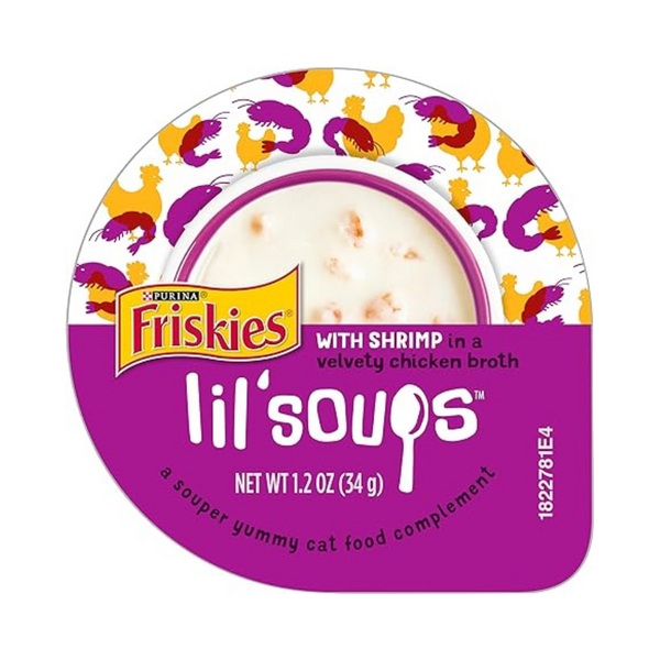 8-Pack 1.2-Oz Purina Friskies Lil' Soups Wet Cat Food (Shrimp in Chicken Broth)